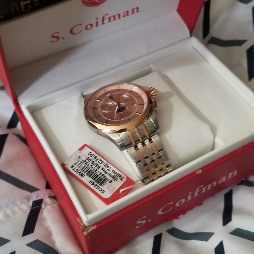 S. COIFMAN MENS TWO-TONE CHAIN WATCH